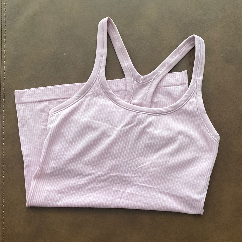 LIKE NEW: Baby Pink Lululemon Athletica Ebb to Street Tank Top